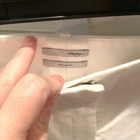 #302 Halogen Gorgeous White Crop Chinos Size 10 - Picture 4 of 7